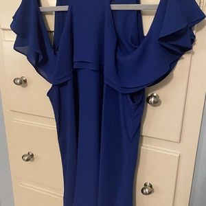 Impeccable Pig - Royal Blue Cold Shoulder Top